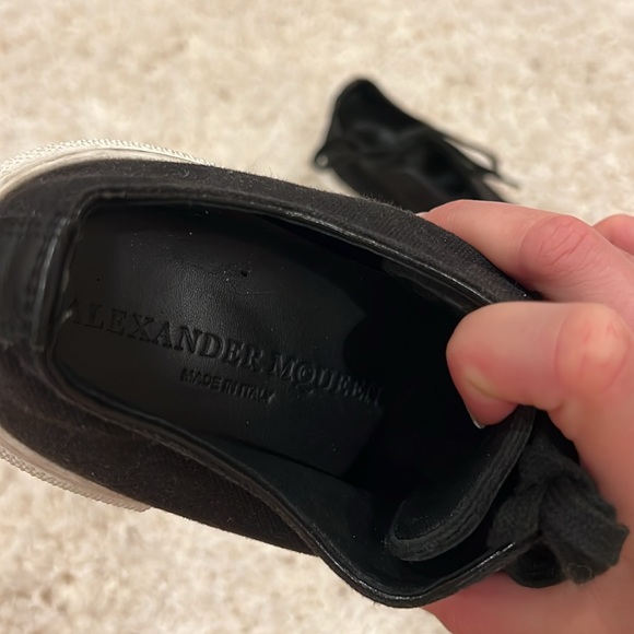 ALEXANDER MCQUEEN Canvas Sneakers leather tongue size 38 (women’s 8) - Picture 3 of 10